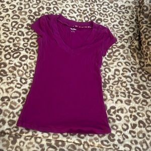 Wine colored v neck top